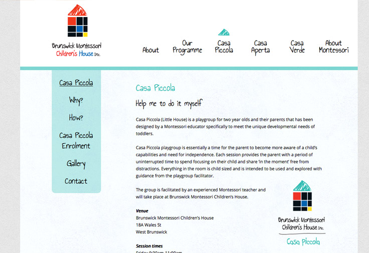 Brunswick Montessori Web Design