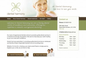Dental Harmony Web Design