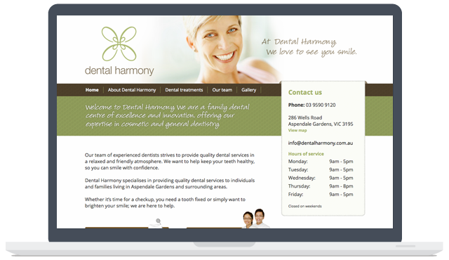 Dental Harmony Web Development