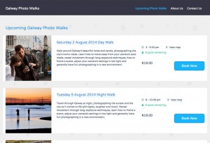 Galway Photo Walks Website Development