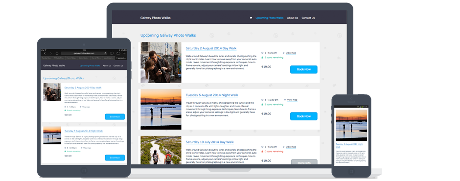 Galway Photo Walks Website Design and Development