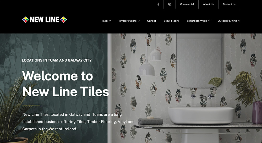 New Line Tiles Web Development