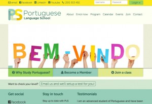 Portuguese Language School Web Design